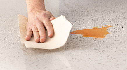 cleaning a counter